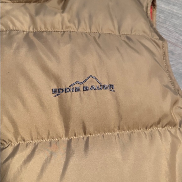 Eddie Bauer Men's Goose Down Puffer Vest Size Large Full Zip Brown Gold Outdoors - Picture 2 of 8